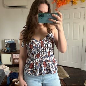 Anthropologie Floral Print Women's Top